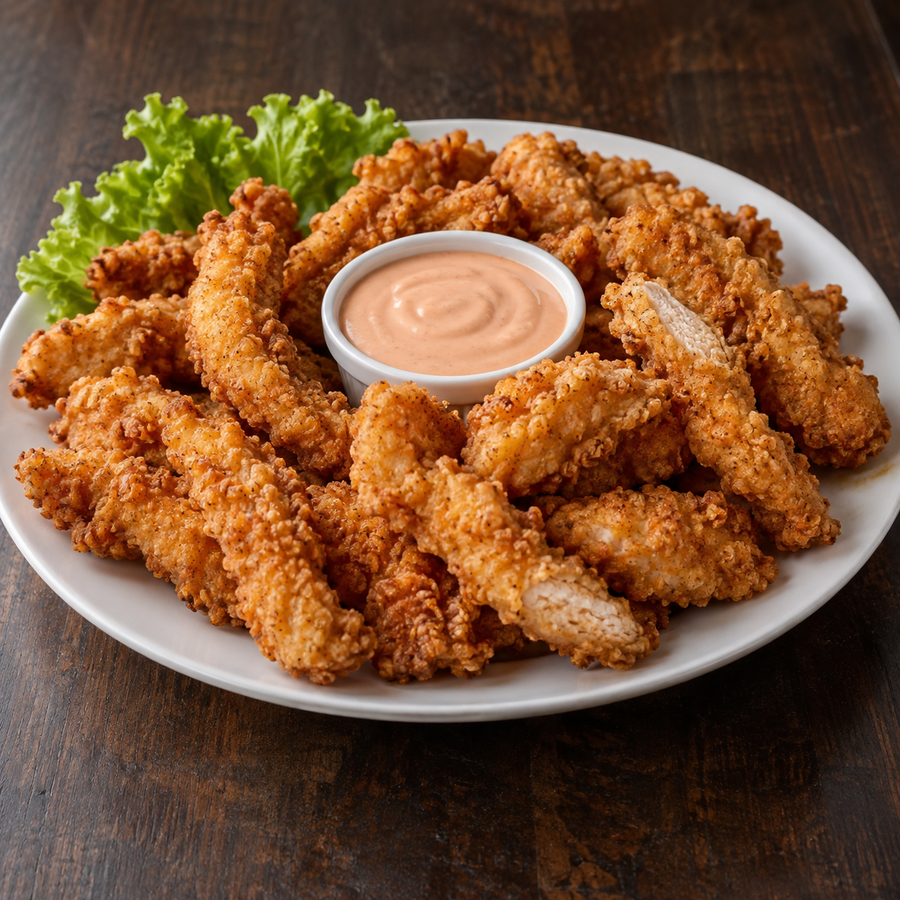 Gurjão de frango com molho rosé